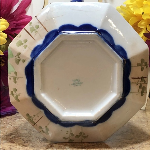 Antique TE-OH Nippon (Japan) Hand Painted China Lemonade Pitcher w/4 Glasses - Picture 9 of 12